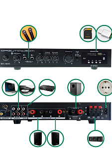 Усилитель звука на 6 каналов с Bluetooth, FM Орбита OT-SPA02
